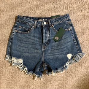 SOLD NWT High arose Distressed Denim Shorts